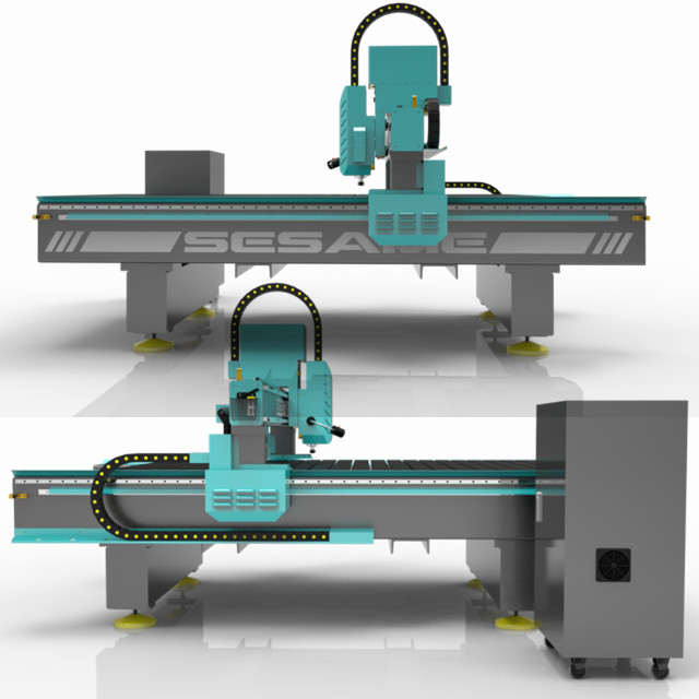 1325 Mașină de tăiat cu cuțit tangențial oscilant CCD Router CNC pentru placa KT din piele