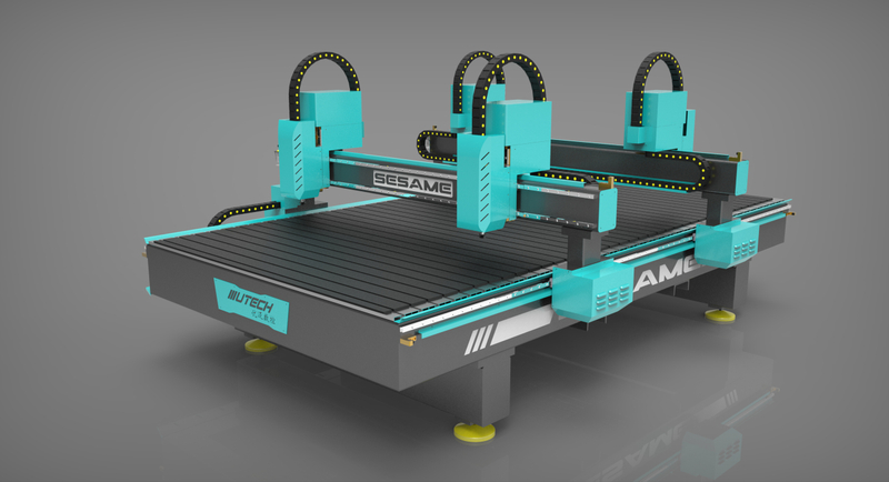 Router CNC 3d din lemn cu mai multe arbori cu 4 capete